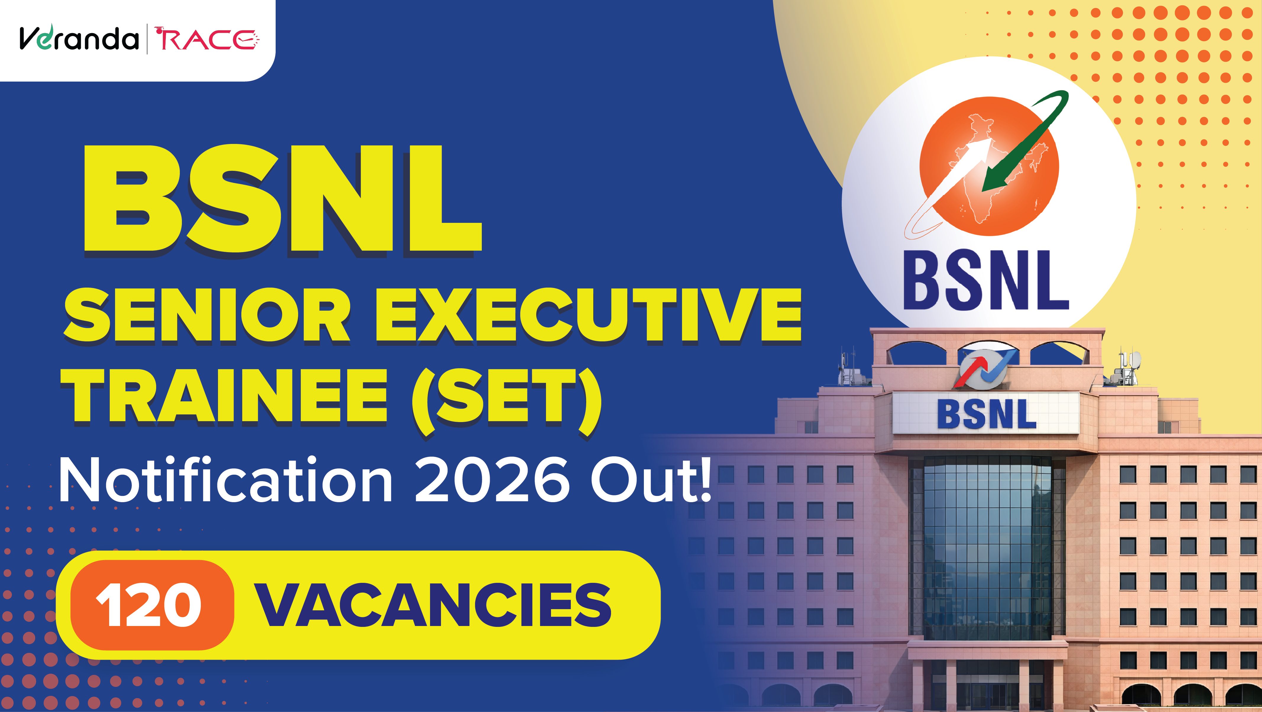 BSNL SET Recruitment 2026 Notification Out for 120 Vacancies; Apply Online until 15 April 2026 (Latest Update)